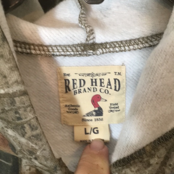 Red Head Hoodie Camo with pockets - Picture 3 of 6